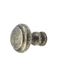Artifex Round Knob - 1 1/8 inch Diameter in Dark Pewter.